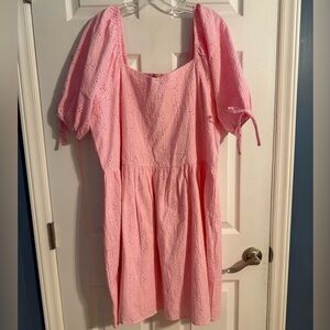 Simply Southern Pink Eyelet Dress